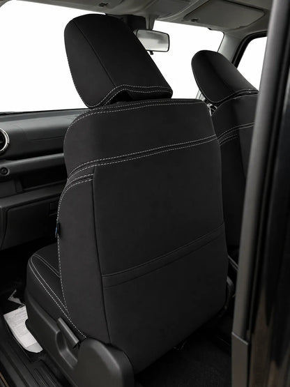 Suzuki Jimny 4th Gen Gj 5 DOOR Neoprene car seat covers rear view of front seat
