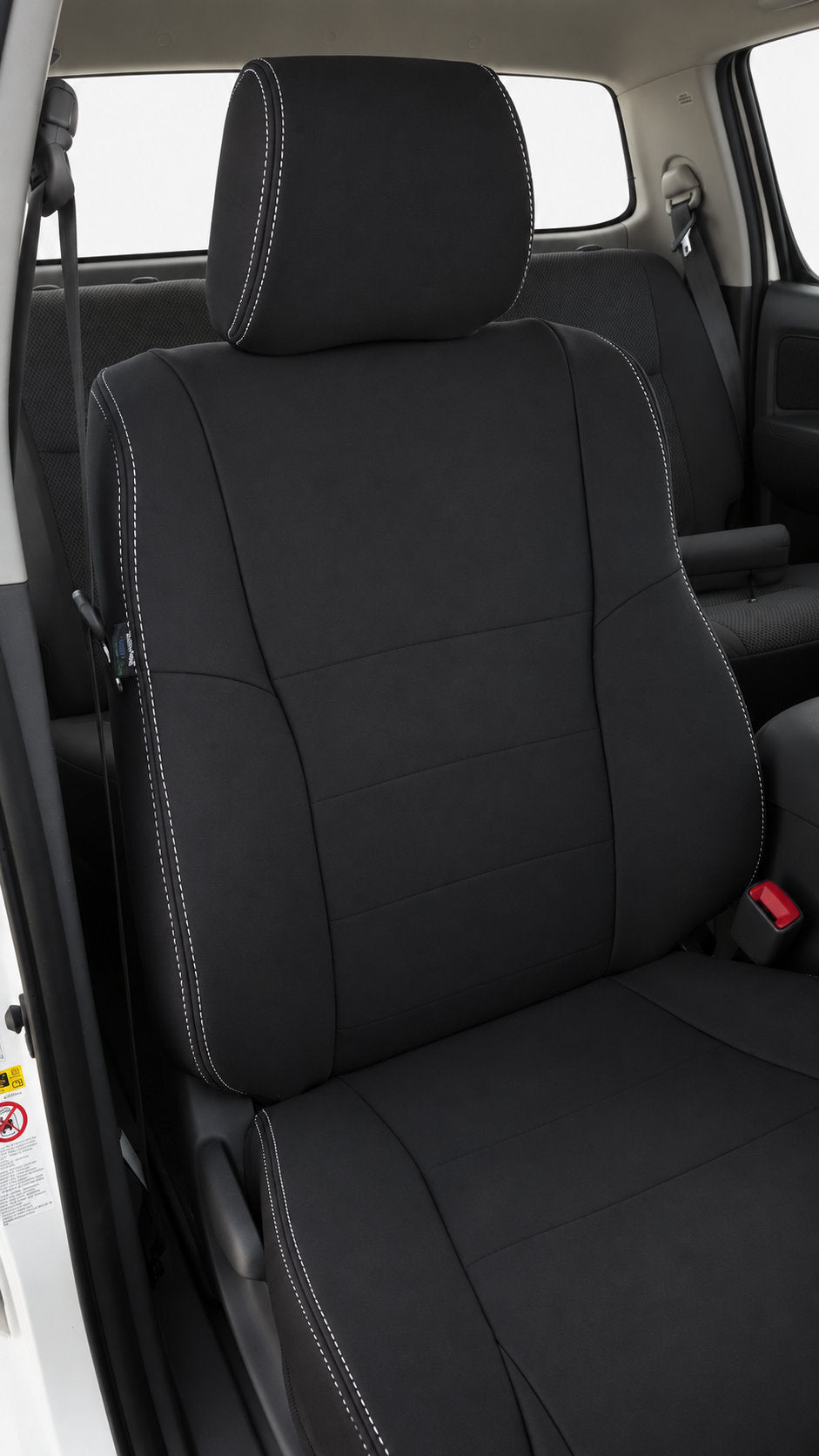 Toyota Hilux N70 without airbags neoprene car seat covers view of front seat