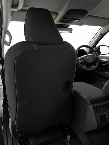 Toyota Hilux N90 SR neoprene car seat covers rear view of front seat