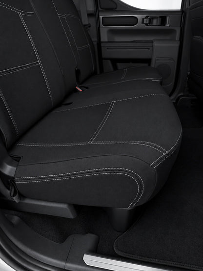 Toyota Hilux N90 SR neoprene car seat covers view of second row cushion