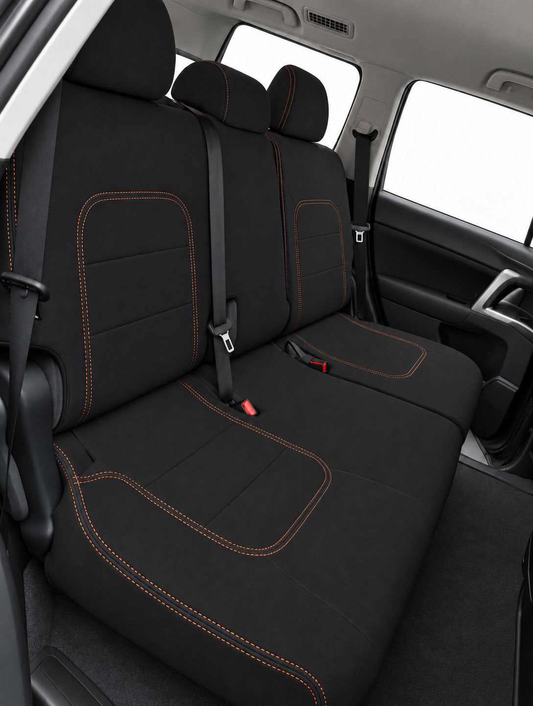 Toyota Landcruiser 200 Series GX GXL neoprene car seat covers view of second row