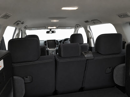 Toyota Landcruiser 200 Series GX GXL neoprene car seat covers rear view of second row 