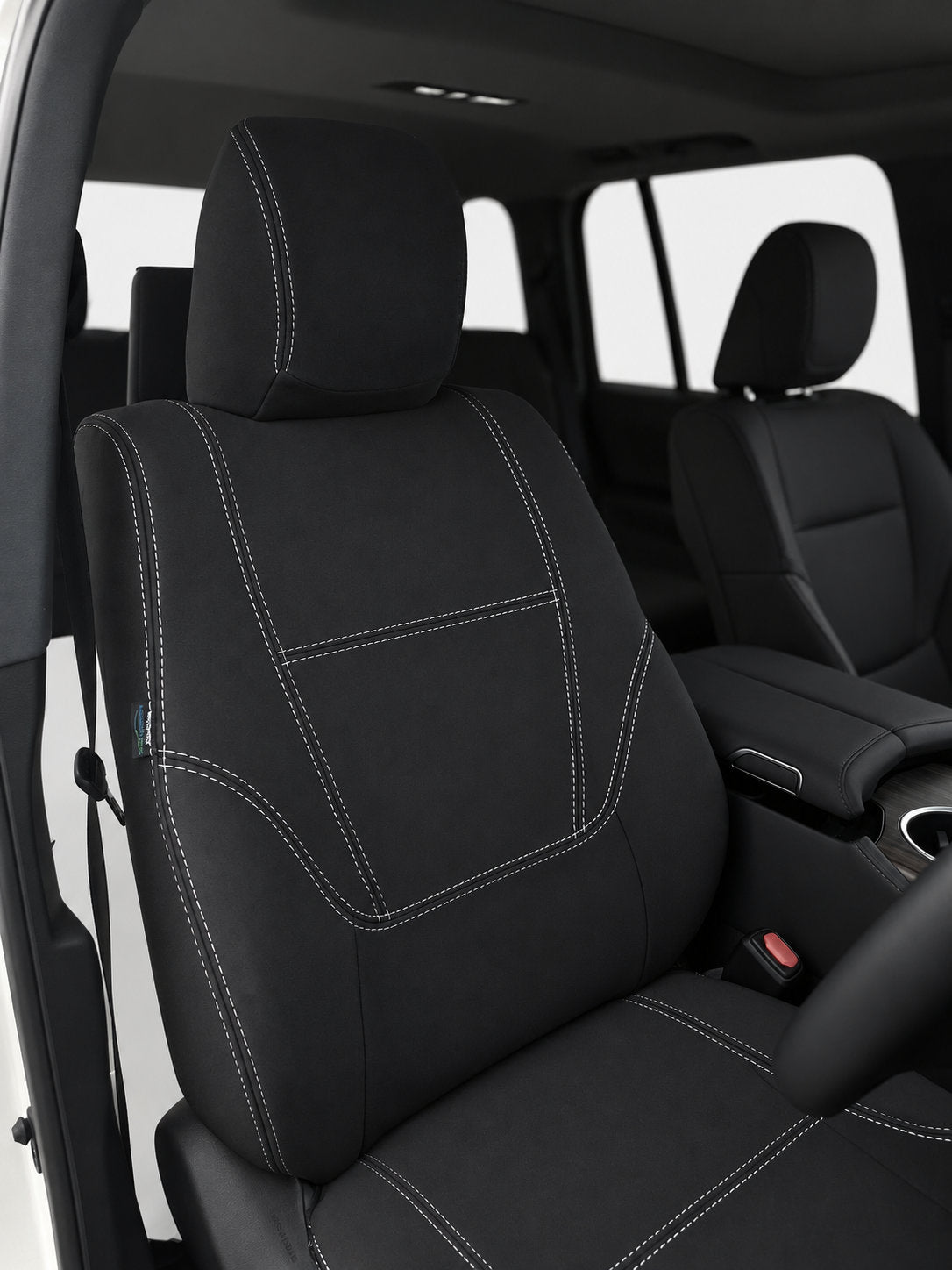 Toyota Landcruiser 300 series GX neoprene car seat covers view of front row