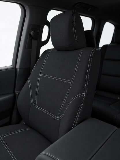 Toyota Landcruiser 300 series GX neoprene car seat covers view of front seat