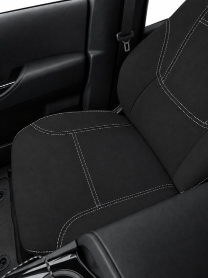 Toyota Landcruiser 300 series GX neoprene car seat covers view of front seat