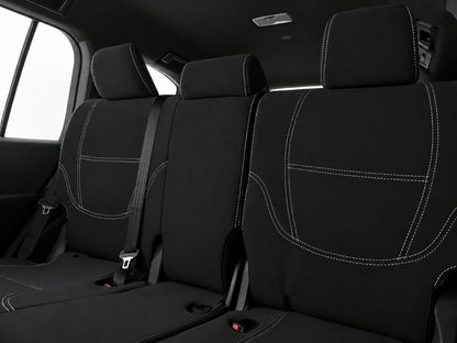 Toyota Landcruiser 300 series GX neoprene car seat covers view of second row