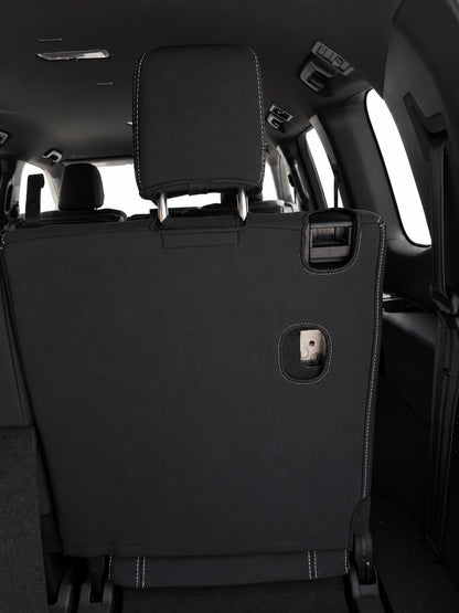 Toyota Landcruiser 300 series GXL Series 2 neoprene car seat covers view of third row back of the seat.