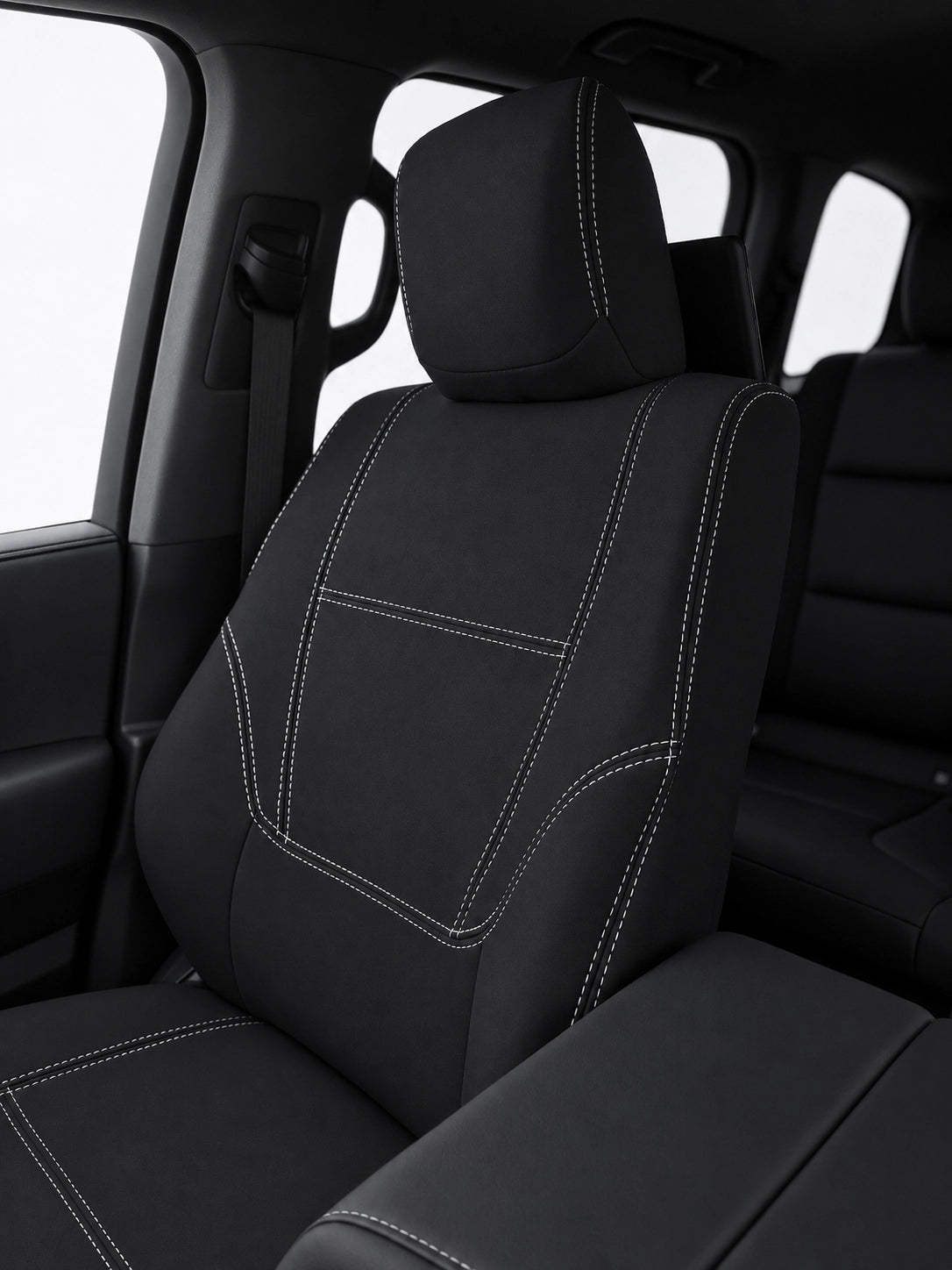 Toyota Landcruiser 300 series GXL Series 2 neoprene car seat covers view of front seat