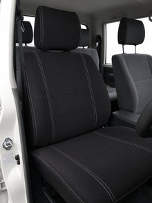 Toyota Landcruiser 76 Series neoprene car seat covers view of front seat
