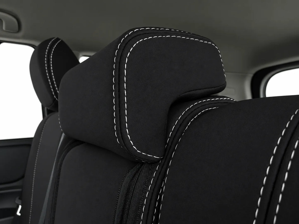 Toyota Landcruiser Prado 250 Series Kakadu neoprene car seat covers view of second row headrest