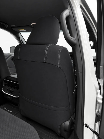 Toyota Landcruiser Prado 250 Series Kakadu neoprene car seat covers rear view of front seat