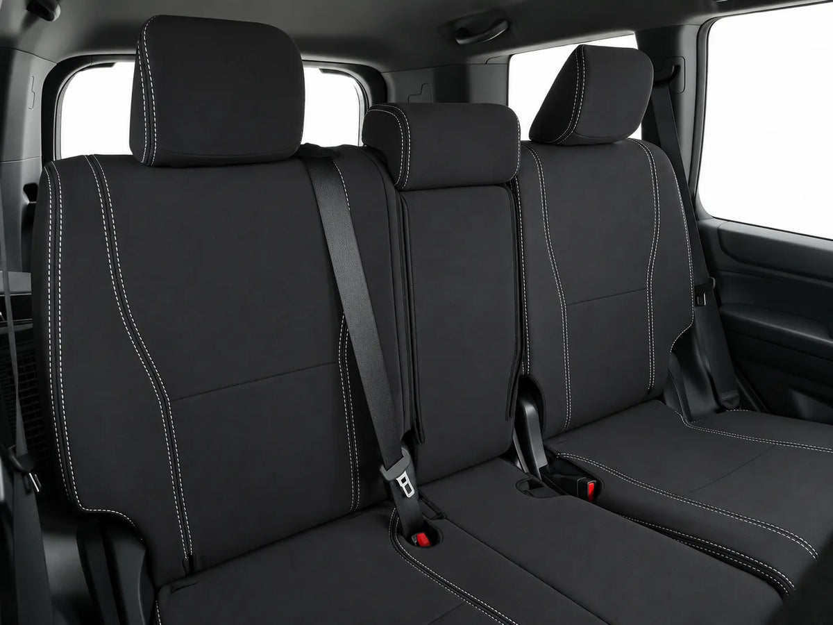 Toyota Landcruiser Prado 250 Series Kakadu neoprene car seat covers view of second row