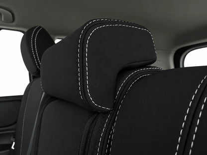 Toyota Landcruiser Prado 250 series neoprene car seat covers view of second row headrest