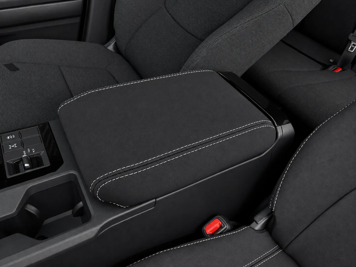 Toyota Landcruiser Prado 250 series neoprene car seat covers view of center console