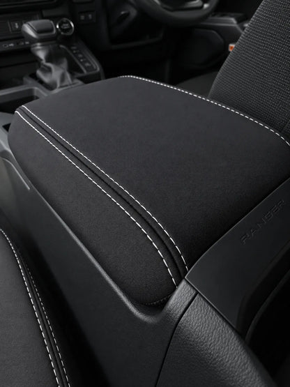 Toyota Landcruiser Prado 250 series neoprene car seat covers view of center console