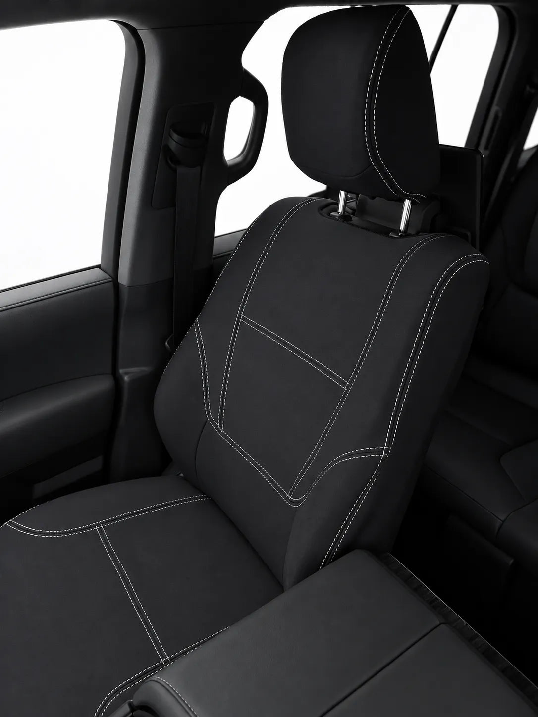 Toyota Landcruiser Prado 250 series neoprene car seat covers view of front seat