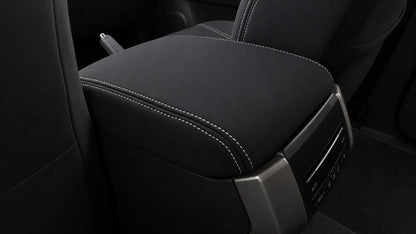 Toyota Landcruiser Prado 150 neoprene car seat cover view of center console