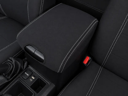 Toyota Landcruiser Prado 150 neoprene car seat cover view of center console