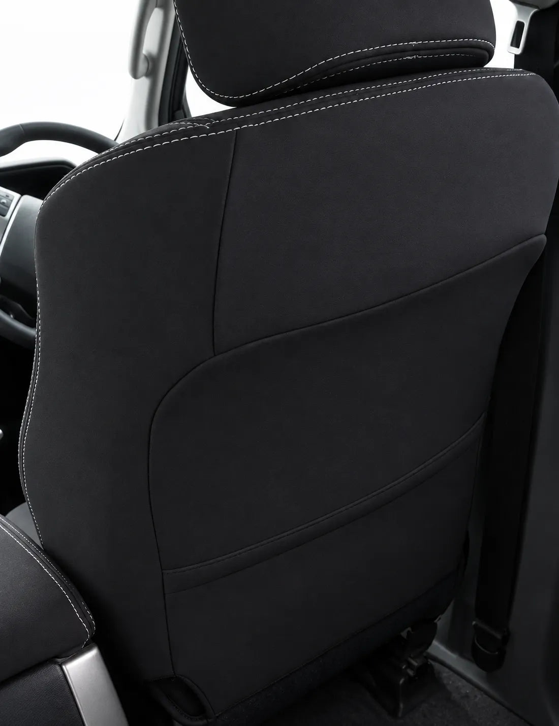 Toyota Landcruiser Prado 150 neoprene car seat cover rear view of front cover 