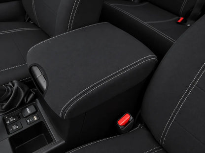 Toyota Landcruiser Prado 150 neoprene car seat cover view of center console