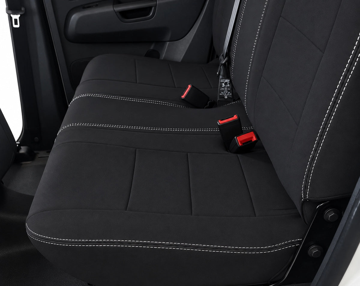 Volkswagen Amarok 2h neoprene car seat covers view of second row cushion